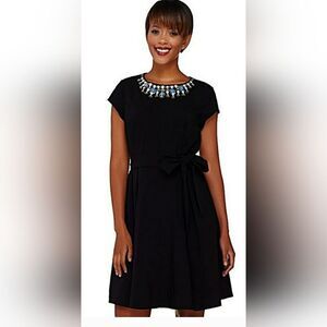 Isaac Mizrahi Live! Special Edition Embellished Neckline Dress SZ 16